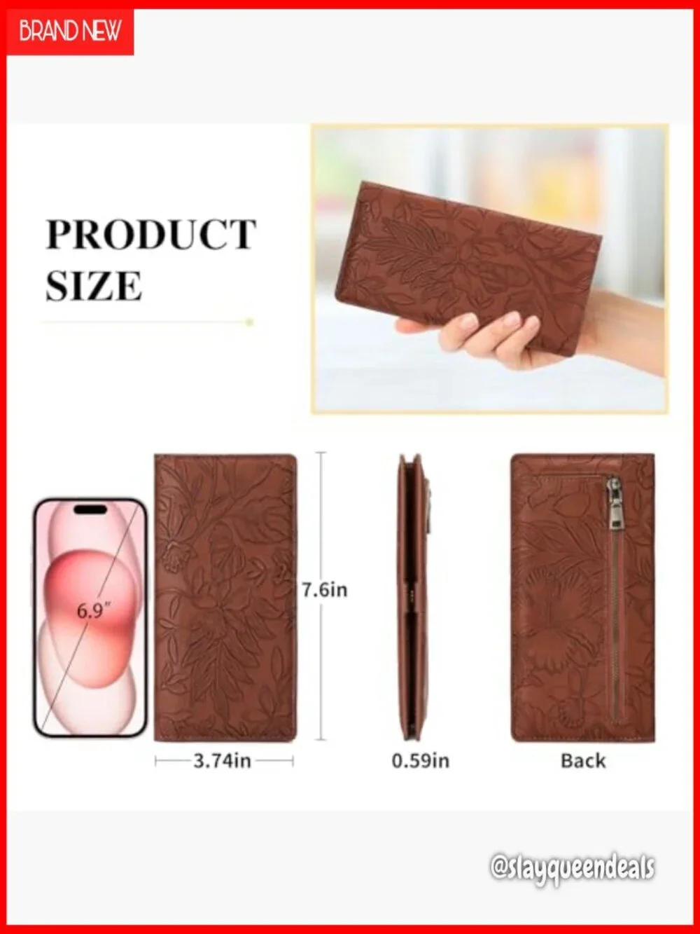 Ultra Slim RFID Blocking Leather Wallet for Women with 11 Card Slots
